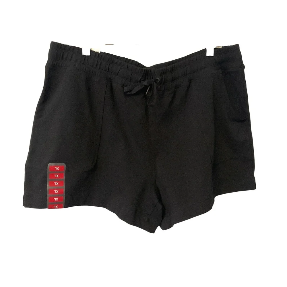 Member's Mark Womens French Terry Shorts Black Soot XL New Summer vacation